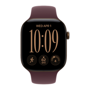 Apple Watch Series 12 GPS 42mm Dark Bronze Aluminum Case with Burgundy Sport Band - S/M aw2026-5 фото