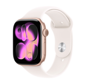 Apple Watch Series 11 GPS 46mm Rose Gold Aluminium Case with Light Blush Sport Band - M\L aw-s11-new19 фото