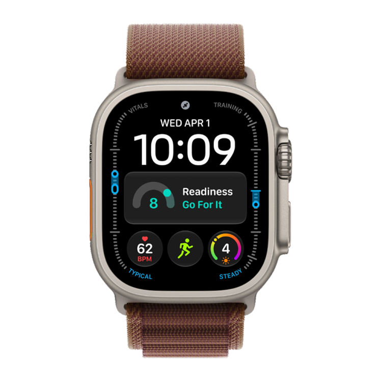 Apple Watch Ultra 4 GPS + LTE, 49mm Natural Titanium Case with Burgundy Alpine Loop - L aw-ultra04 фото
